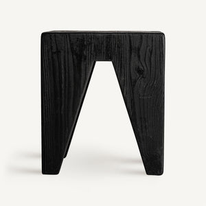 Pine black side table