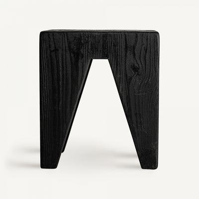 Pine black side table