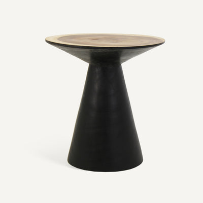 Suar wood black side table
