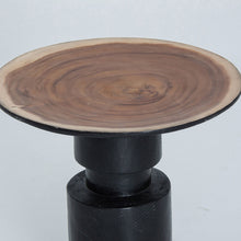 Load image into Gallery viewer, Suar wood black side table