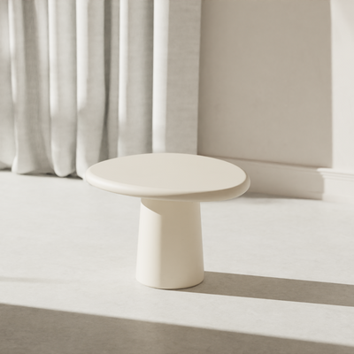 Coffee table Juno W64 D55 H40 - concrete look organic - Latte StoneSkin