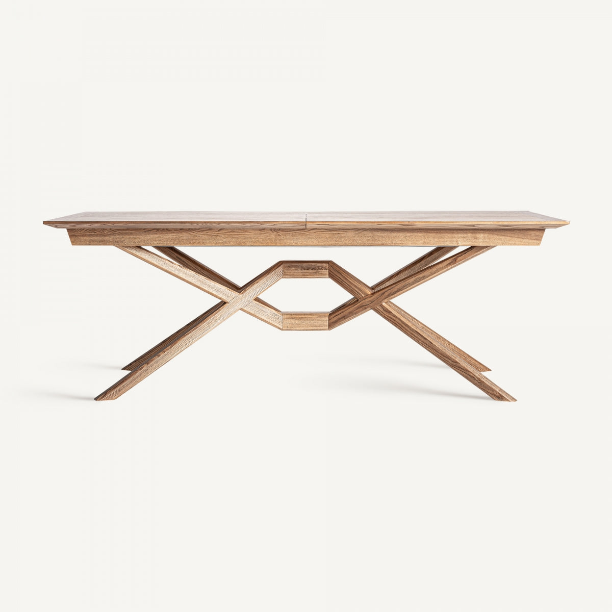 Ash wood extendable dining table