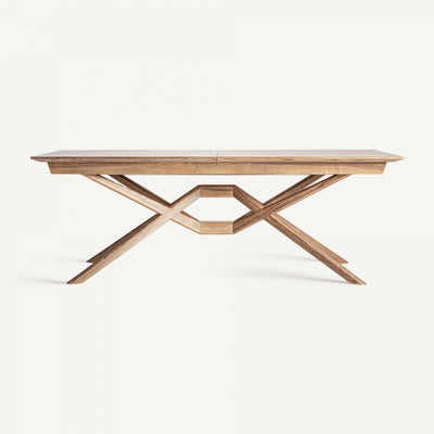 Ash wood extendable dining table