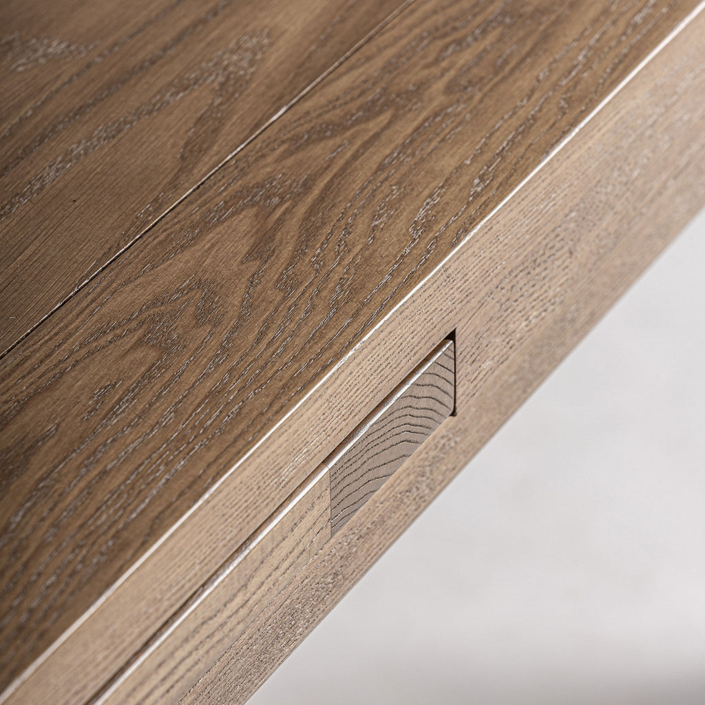 Ash wood extendable dining table