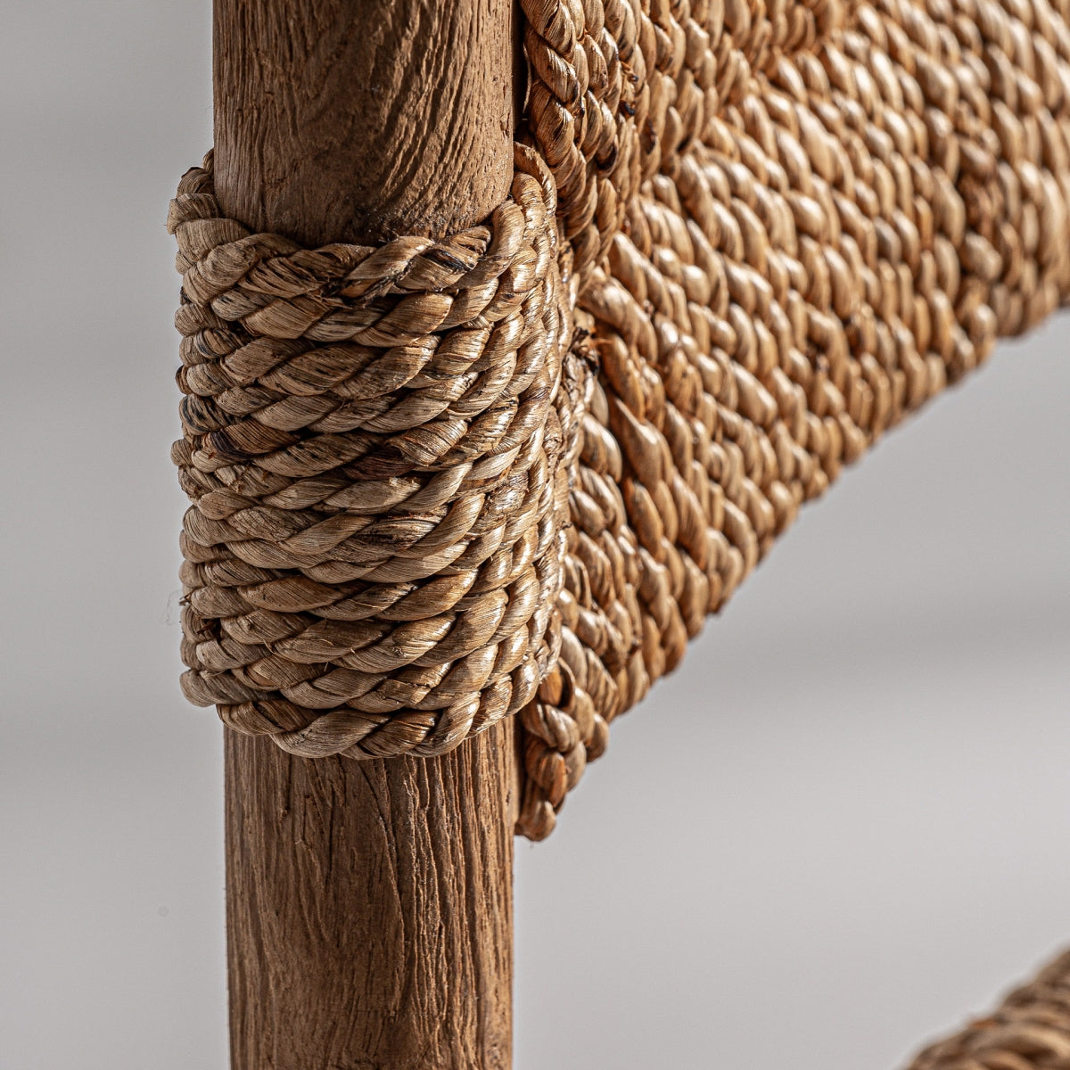 Teak and seagrass bar stool