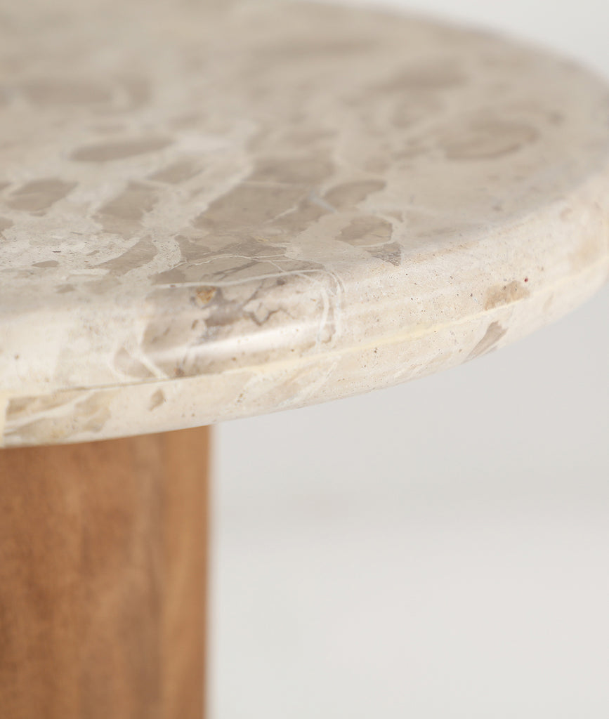 Mango/Marble Side Table
