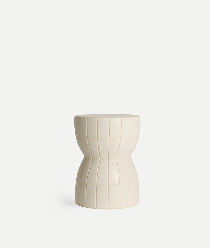 Ceramic Beige Side Table