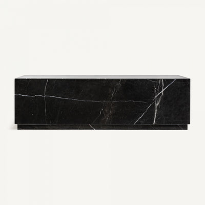 Black marble block coffee table