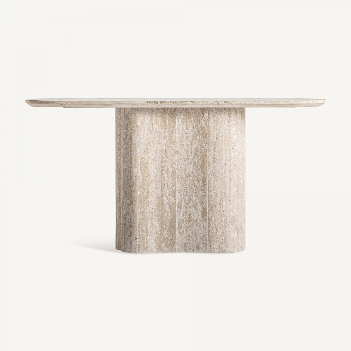 Travertine marble console