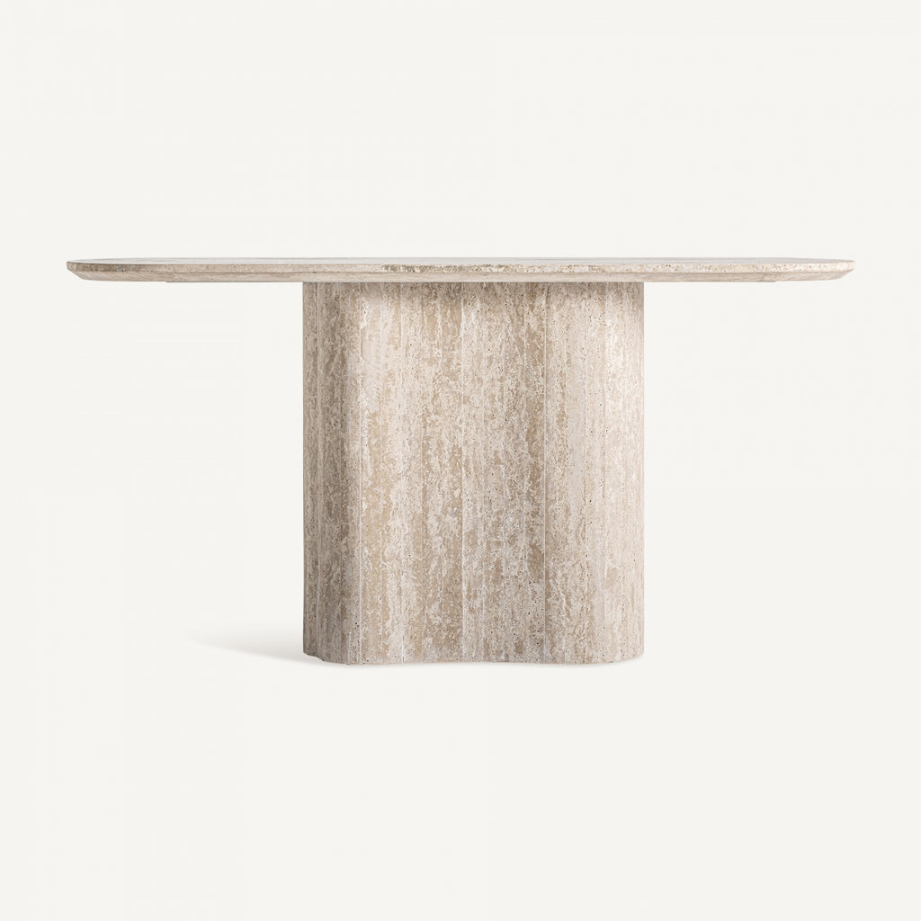 Travertine marble console