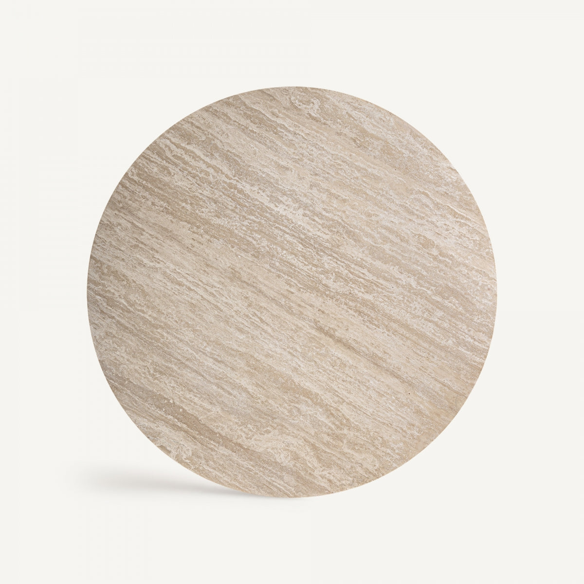 Travertine and stainless steel dining table