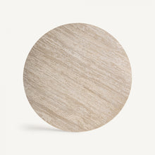 Charger l&#39;image dans la galerie, Travertine and stainless steel dining table