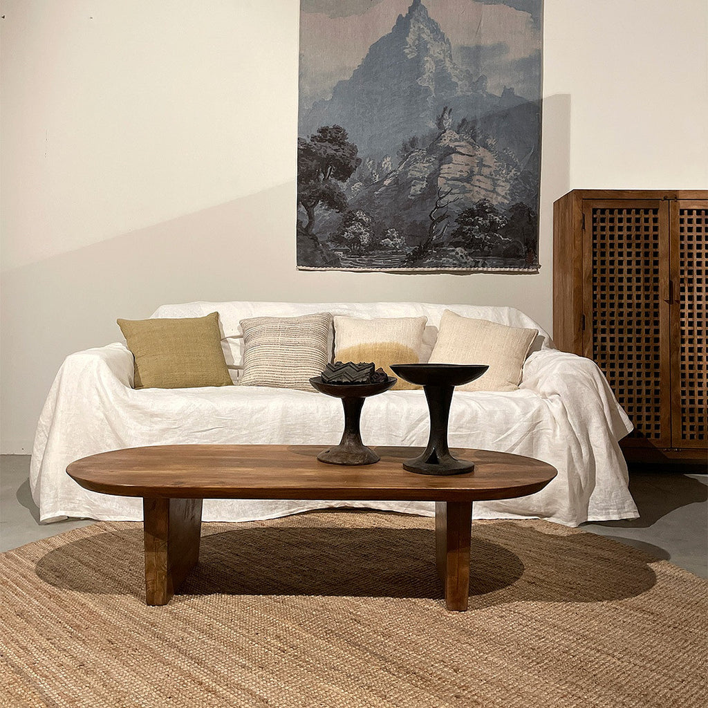 Bullnose coffee table brown