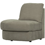 FAMILY 1-SEATER ELEMENT ROUND CORNER LEFT WARMGREY