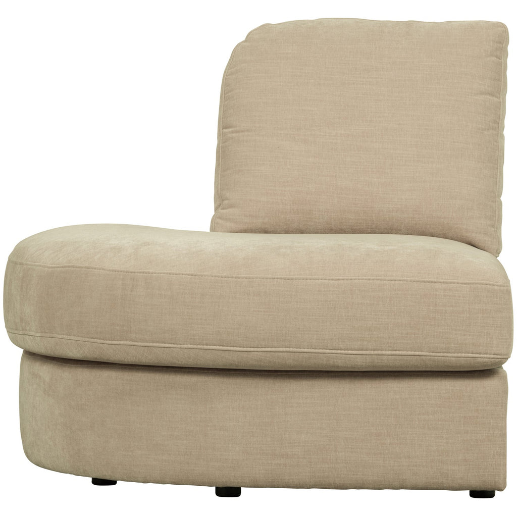 FAMILY 1-SEATER ELEMENT ROUND CORNER LEFT SAND