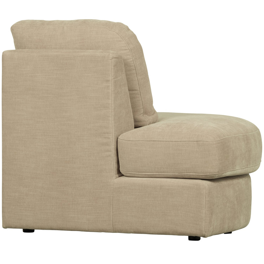 FAMILY 1-SEATER ELEMENT ROUND CORNER LEFT SAND