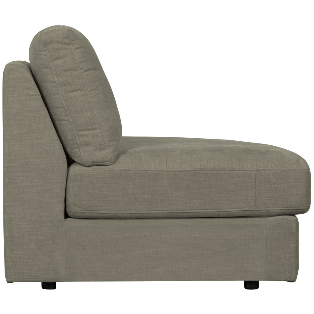 FAMILY 1-SEATER ELEMENT ROUND CORNER RIGHT WARMGREY