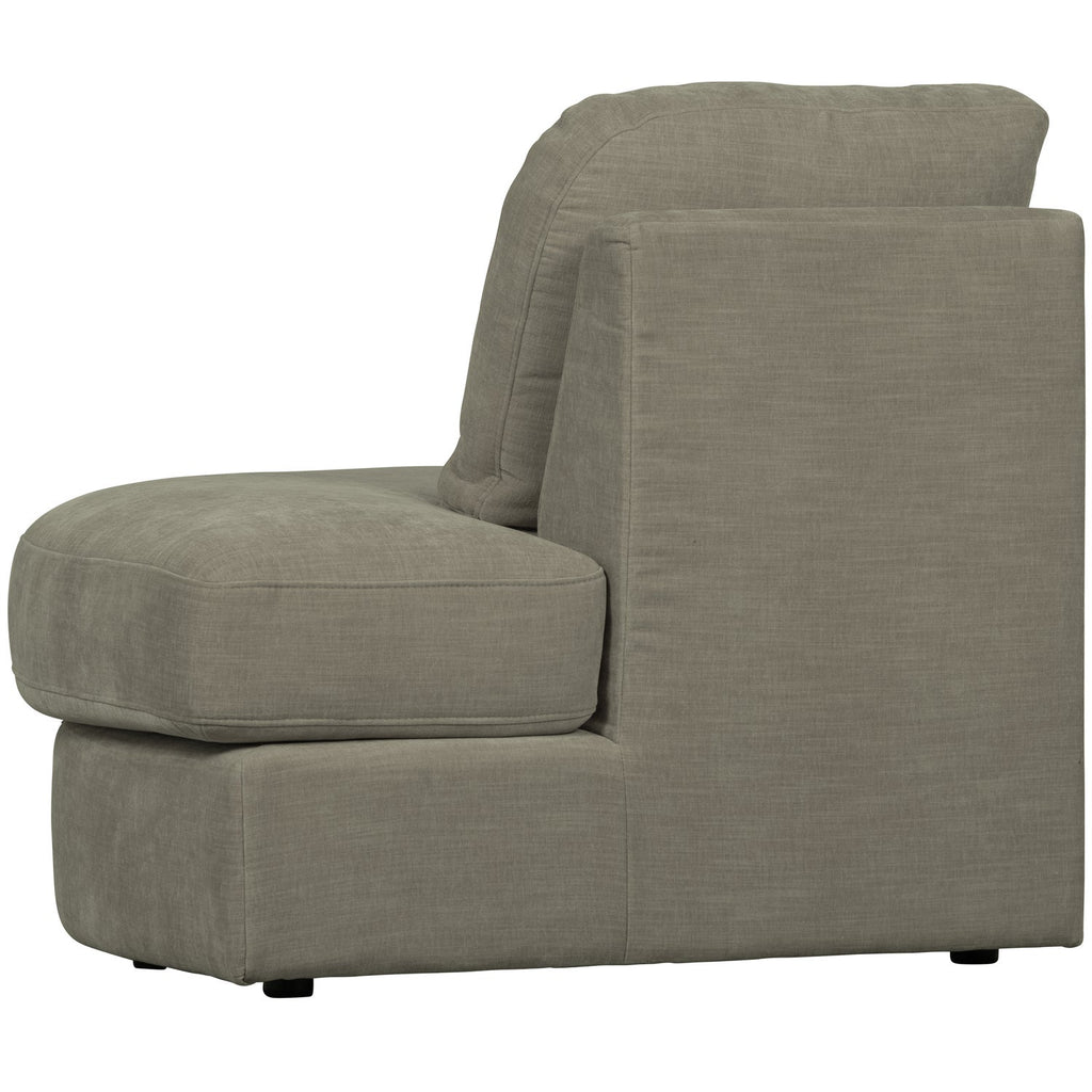 FAMILY 1-SEATER ELEMENT ROUND CORNER RIGHT WARMGREY