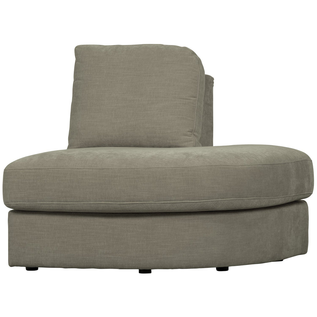 FAMILY 1-SEATER ELEMENT ROUND CORNER RIGHT WARMGREY