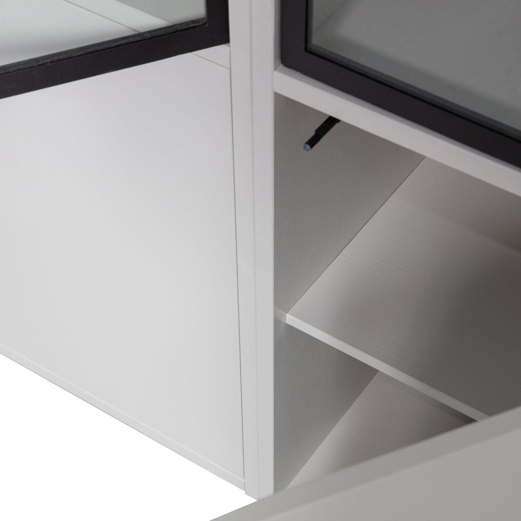 BASIC 4-DRS DISPLAY CABINET PINE MIST [fsc]