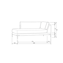 Cargar imagen en el visor de la galería, COUPLE LOUNGE ELEMENT LEFT TAUPE