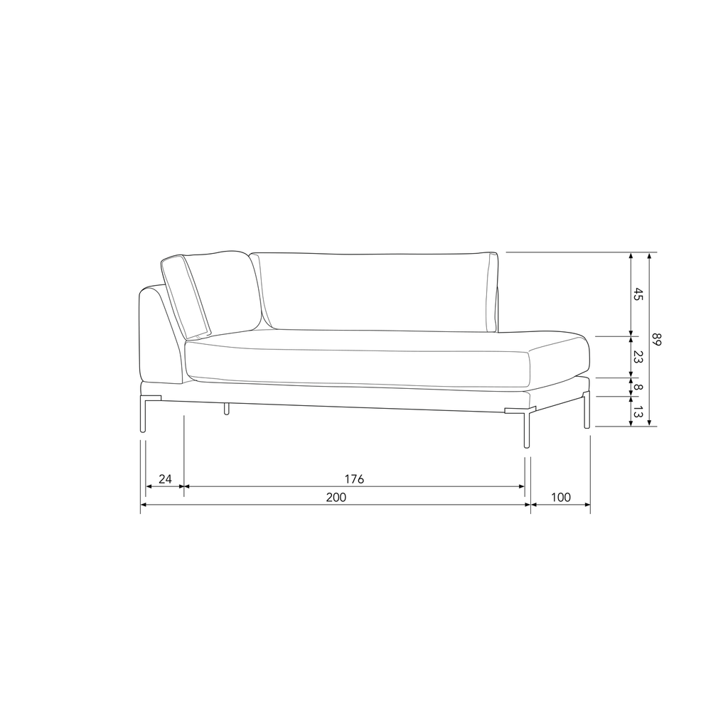 COUPLE LOUNGE ELEMENT RIGHT WARM GREEN