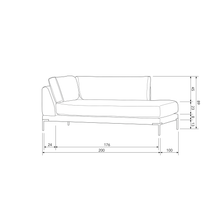 Laden Sie das Bild in den Galerie-Viewer, COUPLE LOUNGE ELEMENT RIGHT WARM GREEN