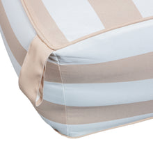 Load image into Gallery viewer, Sit on air inflatable pouf striped sand/white
