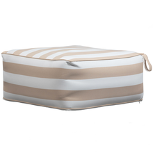 Load image into Gallery viewer, Sit on air inflatable pouf striped sand/white
