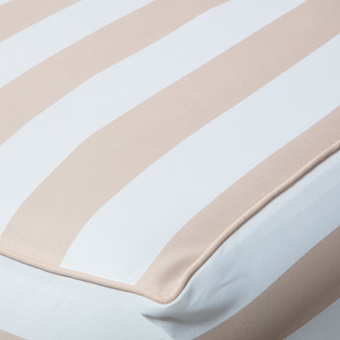 Sit on air inflatable pouf striped sand/white