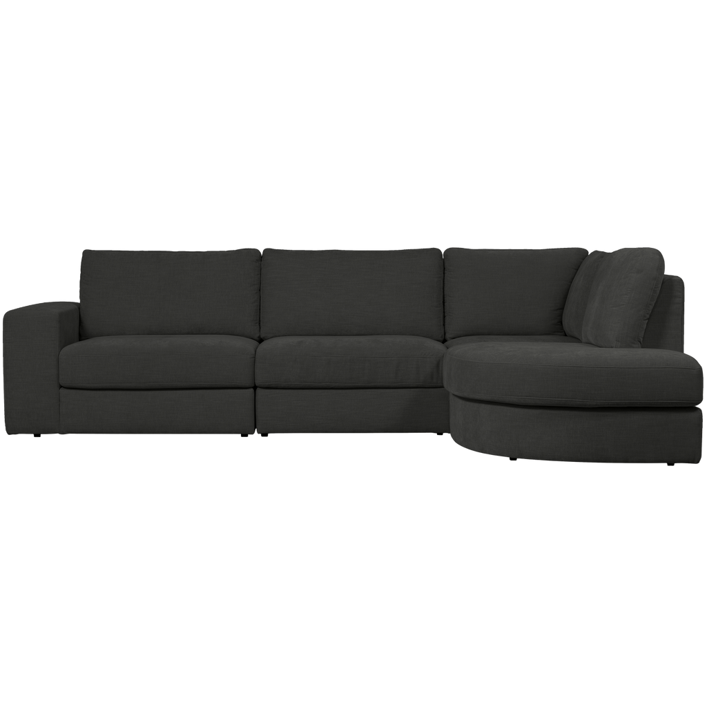FAMILY CORNER SOFA ROUNDED RIGHT ANTHRACITE