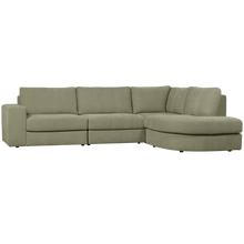 Cargar imagen en el visor de la galería, FAMILY CORNER SOFA ROUNDED RIGHT GREEN