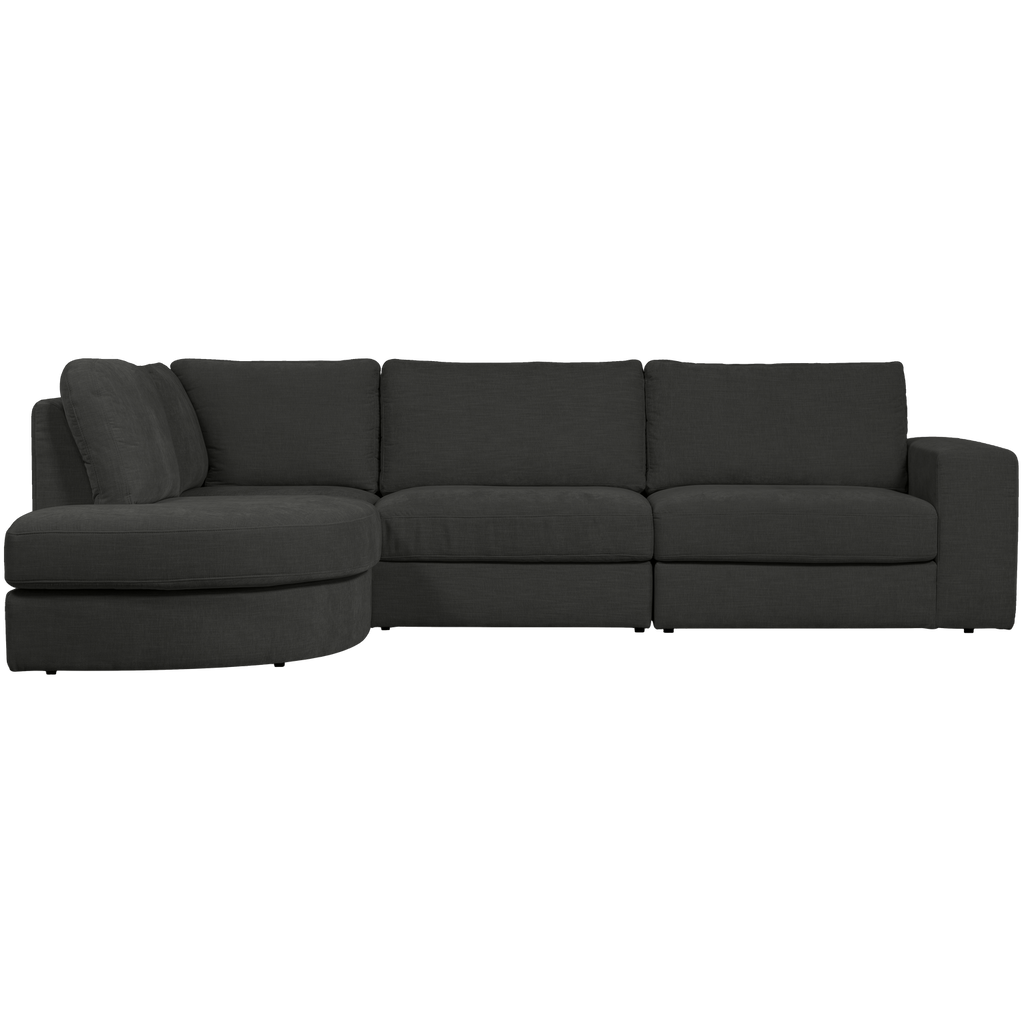 FAMILY CORNER SOFA ROUNDED LEFT ANTHRACITE