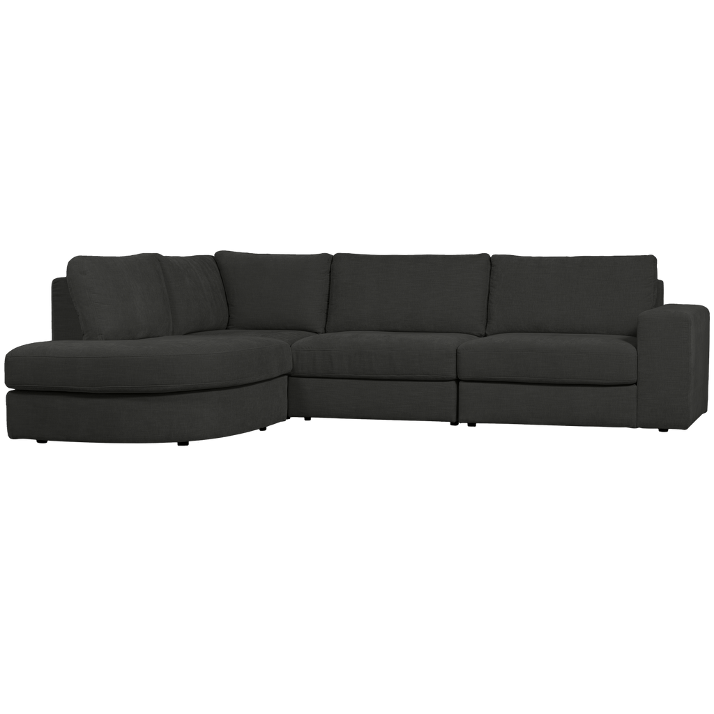 FAMILY CORNER SOFA ROUNDED LEFT ANTHRACITE