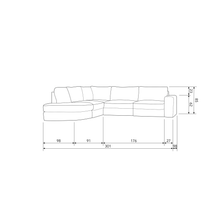 Carica l'immagine nel visualizzatore di Gallery, FAMILY CORNER SOFA ROUNDED LEFT ANTHRACITE