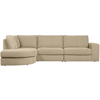 FAMILY CORNER SOFA ROUNDED LEFT SAND