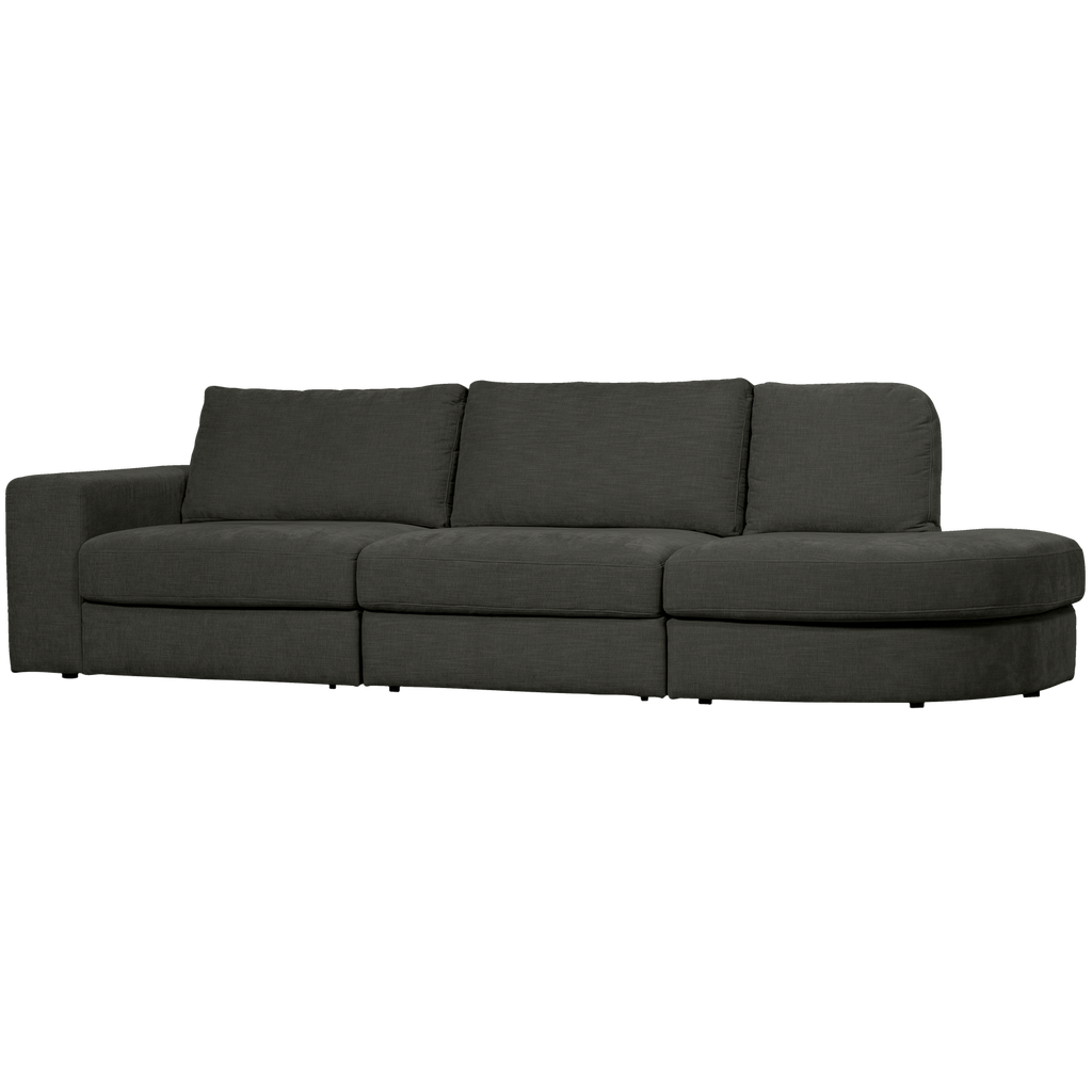 FAMILY 2,5-SEATER SOFA ROUNDED RIGHT ANTHRACITE