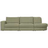 FAMILY 2,5-SEATER SOFA ROUNDED RIGHT GREEN