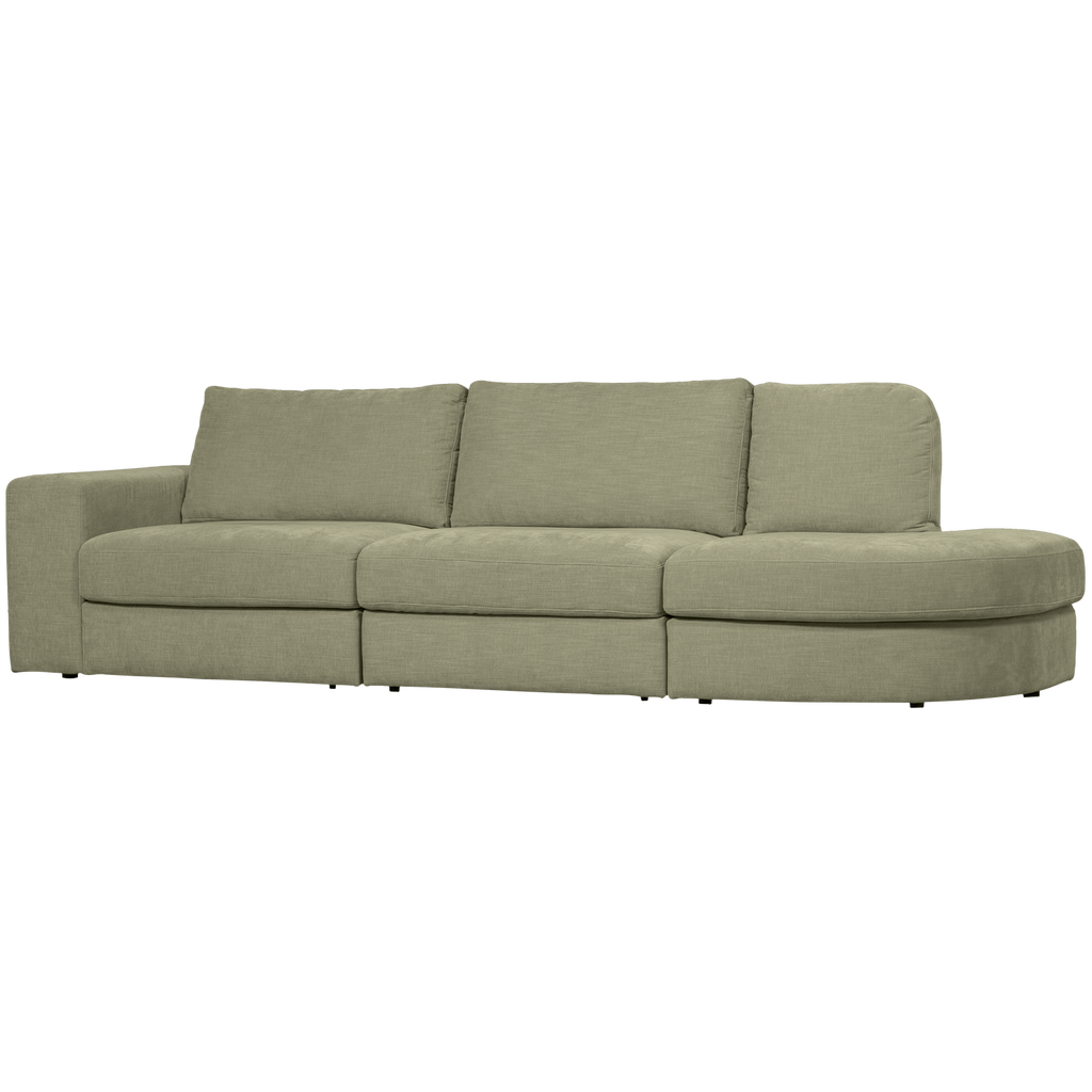 FAMILY 2,5-SEATER SOFA ROUNDED RIGHT GREEN