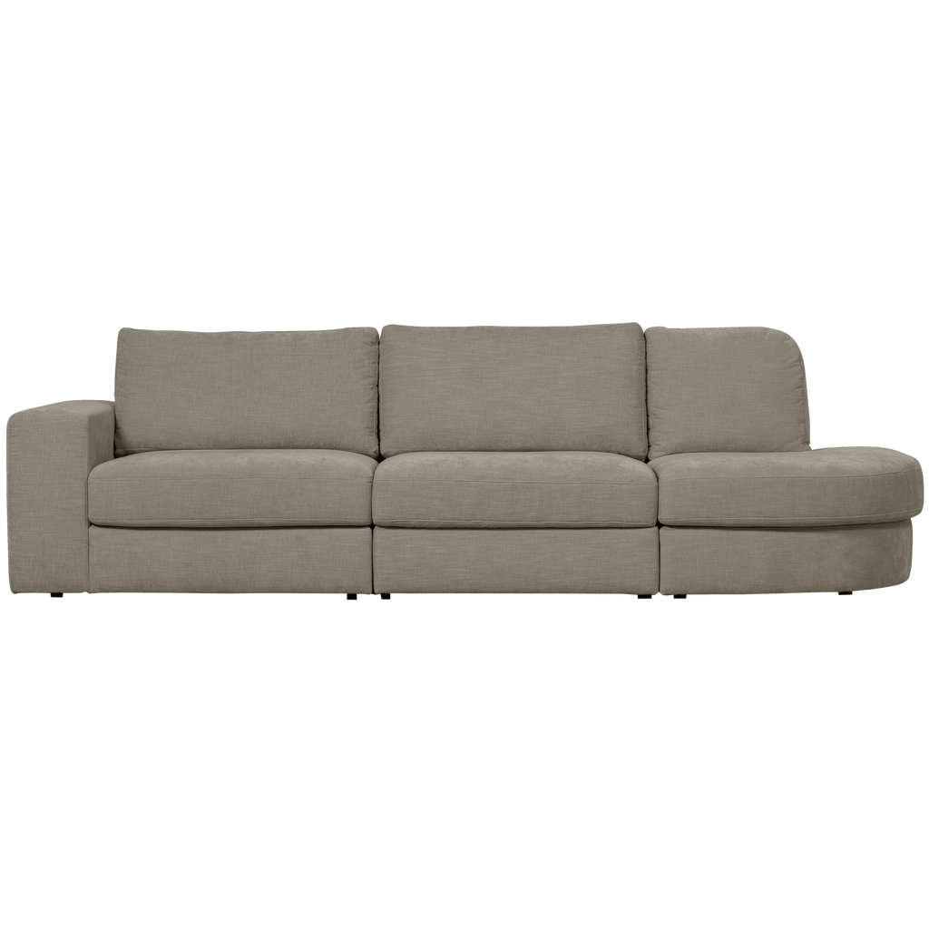 FAMILY 2,5-SEATER SOFA ROUNDED RIGHT WARM GREY