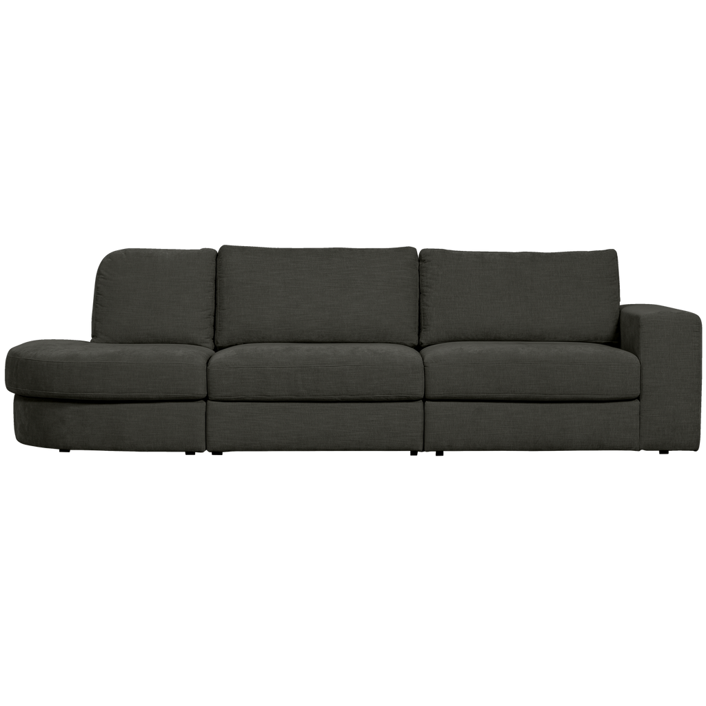 FAMILY 2,5-SEATER SOFA ROUNDED LEFT ANTHRACITE