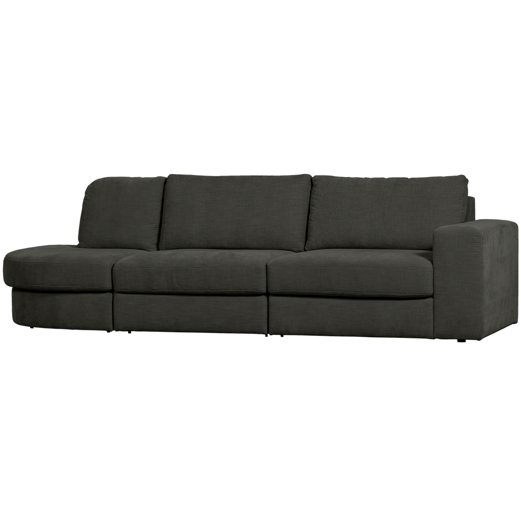 FAMILY 2,5-SEATER SOFA ROUNDED LEFT ANTHRACITE