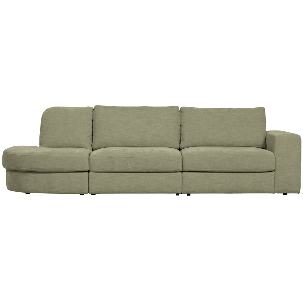 FAMILY 2,5-SEATER SOFA ROUNDED LEFT GREEN