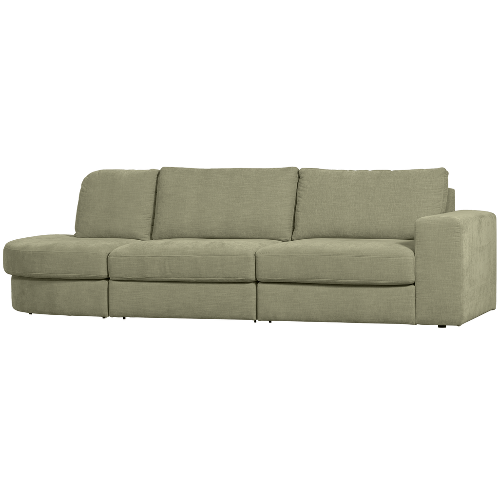 FAMILY 2,5-SEATER SOFA ROUNDED LEFT GREEN