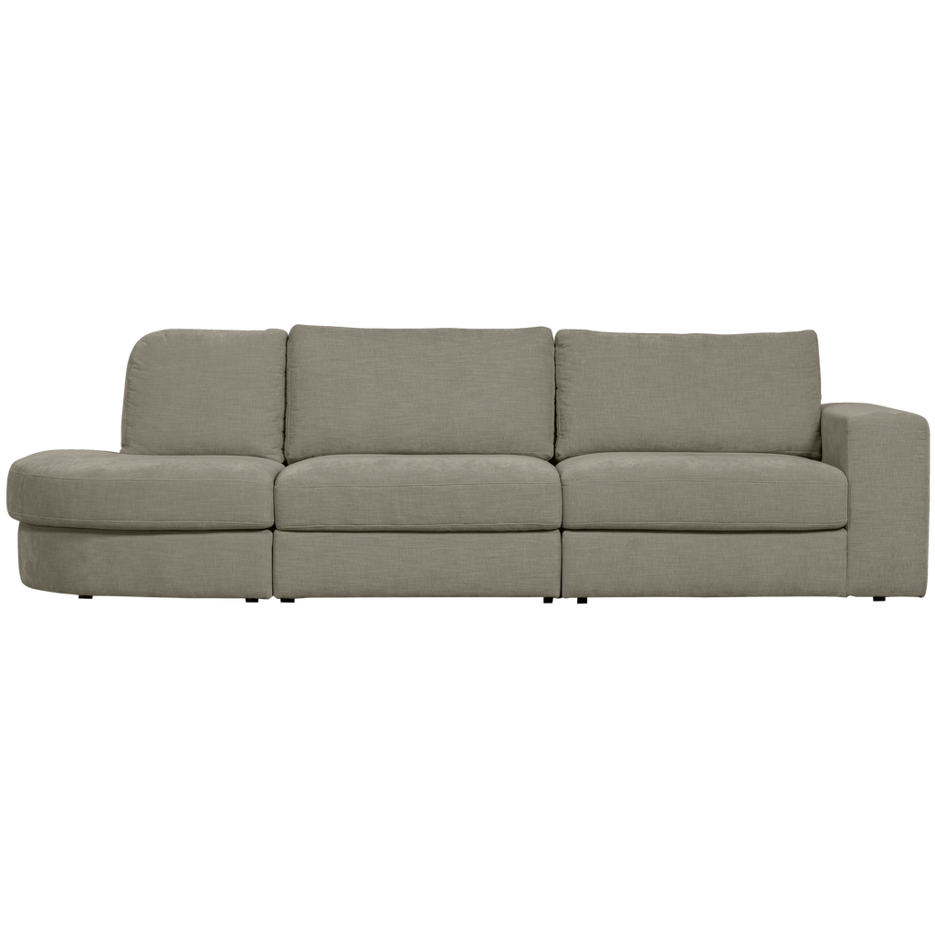 FAMILY 2,5-SEATER SOFA ROUNDED LEFT WARM GREY
