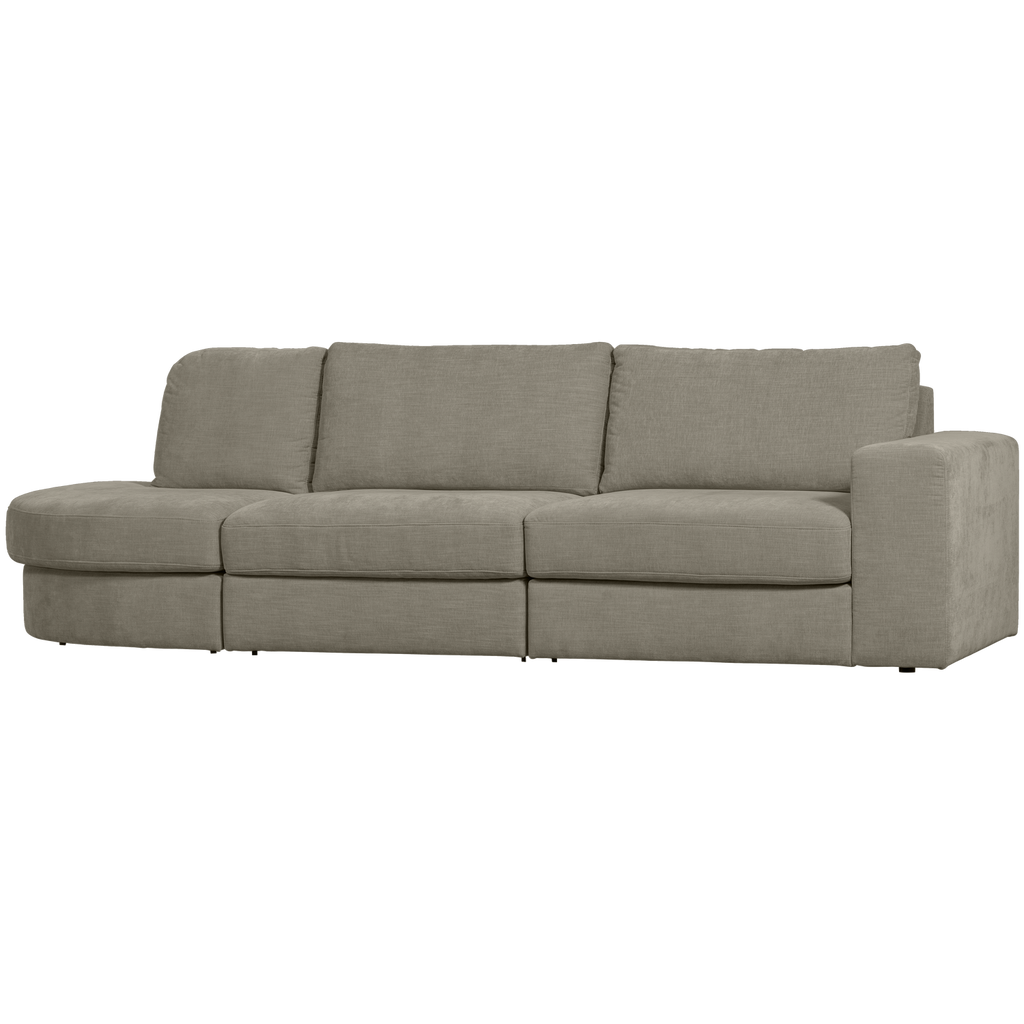 FAMILY 2,5-SEATER SOFA ROUNDED LEFT WARM GREY