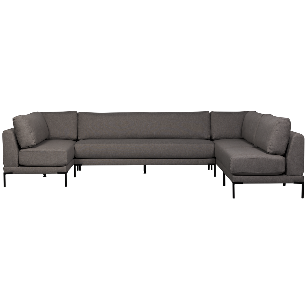 COUPLE DINING BENCH CORNER ELEMENT LEFT GREY