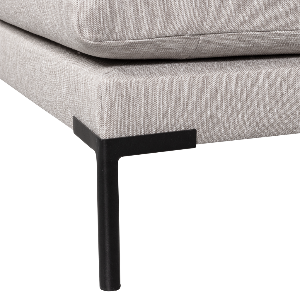 COUPLE DINING BENCH ELEMENT 100CM LIGHT GREY