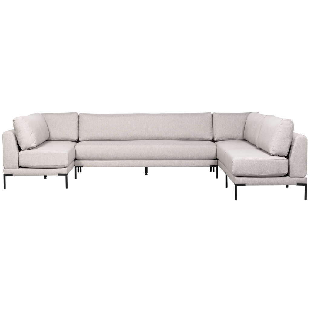 COUPLE DINING BENCH CORNER ELEMENT RIGHT LIGHT GREY