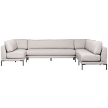 Laden Sie das Bild in den Galerie-Viewer, COUPLE DINING BENCH CORNER ELEMENT LEFT LIGHT GREY